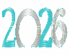 Blue/Silver 2026 Sign