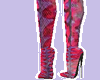 prpl/pink snake boots