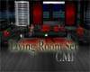 CMR Red/Black Sofa Set