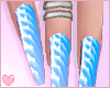 Sky Blue Unicorn Nails