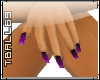 purplish fingernails