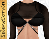 Top Cropped Black Sexy