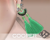 !A green long earrings