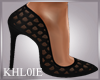 K black lace heels
