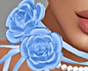 Roses Choker Blue