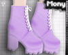 x Heels Purple Boots