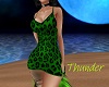 Green leopard dress