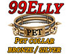 Pet collar bronze silver