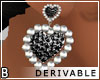 DRV Pearl Heart Earrings