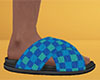 Teal Sandals Plaid (M)