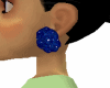 3D pink blue earrings