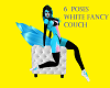 6 Pose White Fancy Couch