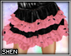 :S pink&black skirt