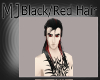 {MJ}Blk/Red Warrior Hair