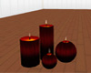 Floor Candles Goth red