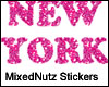 Glitter New York sticker