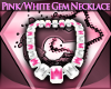 Pink/White Gem Necklace