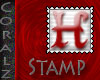 Red "H" Stamp