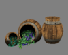 Cabin Barel Flower Pots