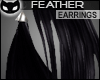 [SIN] Feather Earr.Black