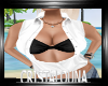 Wh open shirt blk bikini