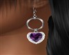 Amethyst Heart Earrings