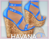 +H+ Corked Wedges BLUE