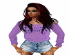 Purple Sweater TopShorts