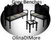 (OD) Grey benches