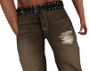Distressed Jeans - Taupe