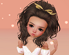 Kids brown gold bow