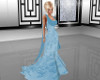 Blue Laced Draped Gown