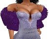 PURPLE FUR WRAP
