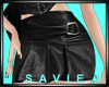 SAV Blk Leather Skirt