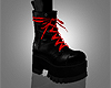 Combat Boots Red Laces