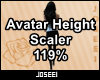 Avatar Height Scale 119%