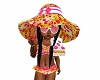 kids floral swim sun hat