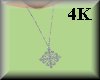 4K Silver Cross Necklace