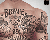 〆 Brave Skull Tattoo