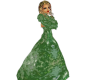 green elven ballgown