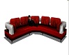 Big Red Satin Couch