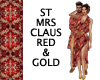 ST MRS CLAUS RED & GOLD