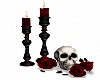 Blk + Red Candles +Skull