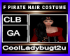 F PIRATE HAIR COSTUME