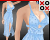Blue Sheer Polka Dress