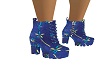 (F)Blue Jean Flower Boot