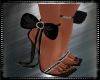 Black Amore Bow Heels