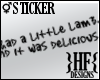 }HF{ Sticker - Lamb