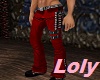 Red goth pants
