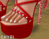 C~Red Bow Heels